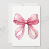 Preppy roze lint kant meisjes baby shower kaart (Achterkant)