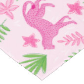 Preppy Roze Luipaard Bloem / Chic Roze Dier Tafelkleed (Gekanteld)