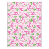 Preppy Roze Luipaard Bloem / Chic Roze Dier Tafelkleed (Voorkant)