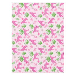 Preppy Roze Luipaard Bloem / Chic Roze Dier Tafelkleed