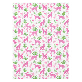 Preppy Roze Luipaard Bloemstuk / Chic Botanische F Tafelkleed