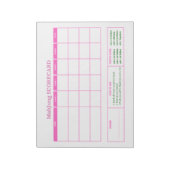 Preppy Roze Mahjong-scorekaart Tracker Notitieblok (Linkerzijde)