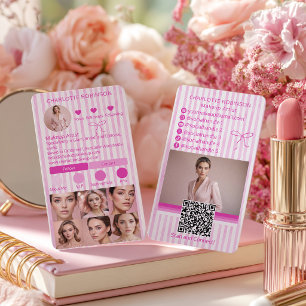 Preppy Roze Make-up schoonheid Social Media Influe Visitekaartje