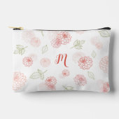 Preppy Roze Monogram Bloem Etui (Voorkant)