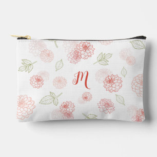 Preppy Roze Monogram Bloem Etui