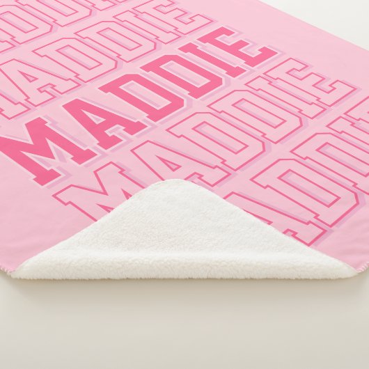 Preppy Roze Naam Deken (3/4)