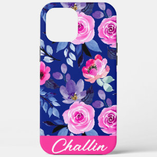 Preppy Roze Navy Palm Bloemstuk Persoonlijke iPhon Case-Mate iPhone Case