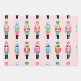 Preppy Roze Notenkraker Wrapping Paper Sheets