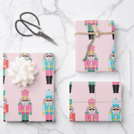 Preppy Roze Notenkraker Wrapping Paper Sheets