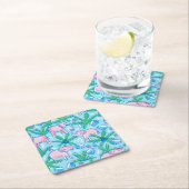 Preppy Roze Olifant Kartonnen Onderzetters (Insitu)