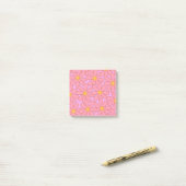 Preppy Roze Paarse bloemeneenvoudige bloemenpatroo Post-it® Notes (Op bureau)