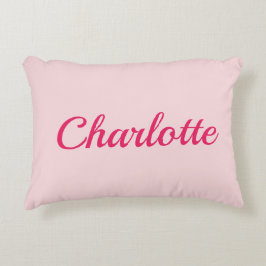 Preppy Roze Persoonlijke Naam Slaapkamer Kussen