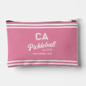 Preppy Roze Pickleball Club Custom Crest Party Etui (Achterkant)