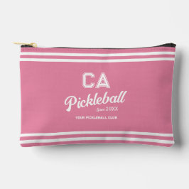 Preppy Roze Pickleball Club Custom Crest Party Etui