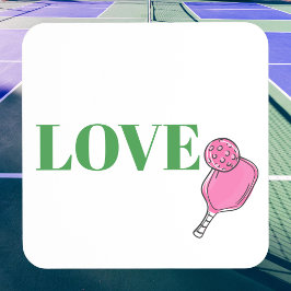Preppy Roze Pickleball Paddle Bal Liefde Bier Onderzetter