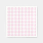 Preppy Roze Plaid Roze Verjaardags Servetten (Voorkant)