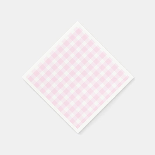 Preppy Roze Plaid Roze Verjaardags Servetten (Hoek)
