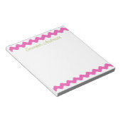 Preppy Roze Ric Rac Persoonlijk Notitieblok (Schuin)