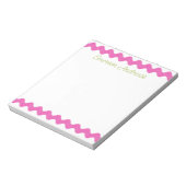 Preppy Roze Ric Rac Persoonlijk Notitieblok (Linkerzijde)