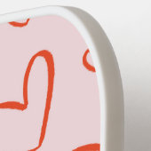 Preppy roze & rode harten patroon pickleball paddle