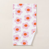 Preppy roze rode hippie fluitpatroon bad handdoek (Handdoek)