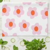 Preppy roze rode hippie fluitpatroon theedoek (Gevouwen)