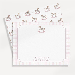Preppy Roze Schommelpaard Kraam Kaart