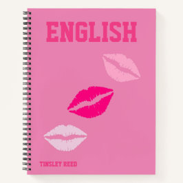 Preppy Roze Schoolvak Notitieboek