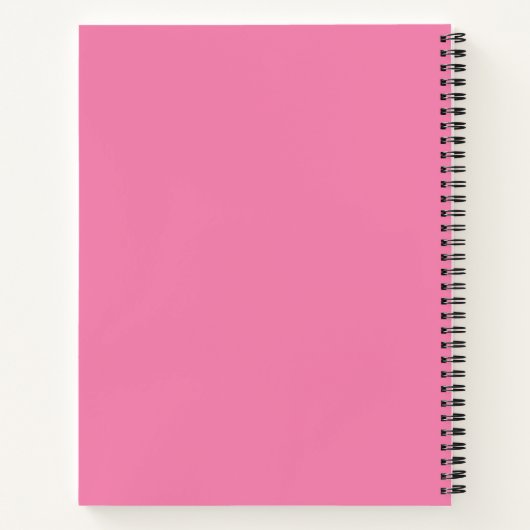 Preppy Roze Schoolvak Notitieboek (Achterkant)