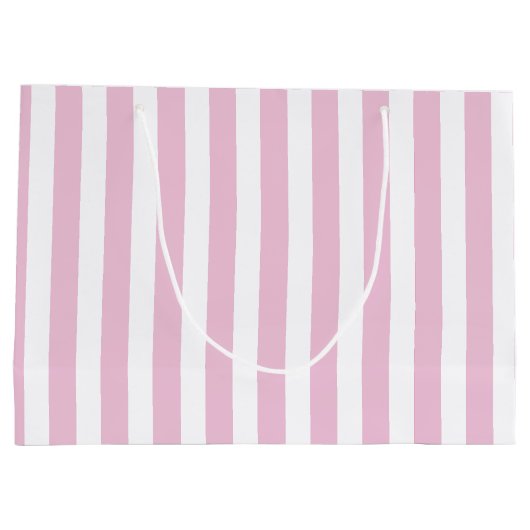Preppy roze streep en palmboom groot cadeauzakje (Achterkant)