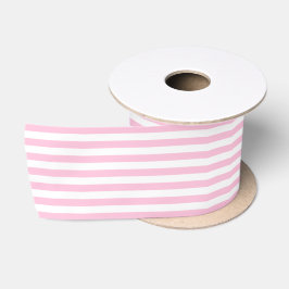 Preppy Roze Streep Satijnen Lint