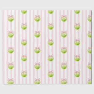 Preppy Roze Tennisbal Cadeaupapier