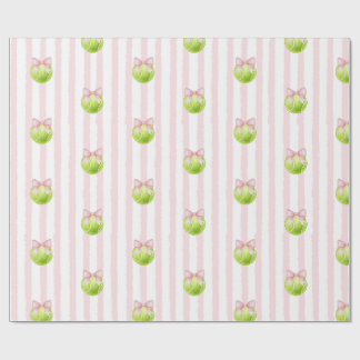 Preppy Roze Tennisbal Cadeaupapier