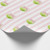 Preppy Roze Tennisbal Cadeaupapier (Hoek)