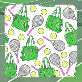 Preppy Roze Tennisracket & Groene Tennistas Bier Onderzetter