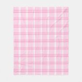Preppy Roze Traditioneel Geruit Patroon Fleece Deken (Voorkant)