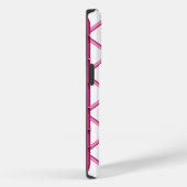 Preppy Roze Trellis Bamboe Patroon Monogram Case-Mate iPhone Case (Achterkant / Rechts)
