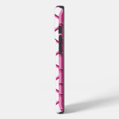 Preppy Roze Trellis Bamboe Patroon Monogram Case-Mate iPhone Case (Achterkant / Links)