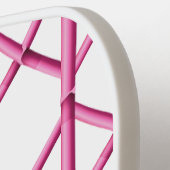 Preppy Roze Trellis Bamboe Patroon Monogram Pickleball Paddle (Links Detail)