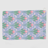 Preppy Roze Tulp Golf Handdoek voor haar (Horizontaal)