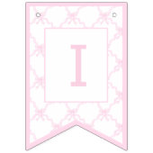 Preppy roze verjaardagstaart eerste verjaardag Tre Vlaggetjes (Derde vlag)