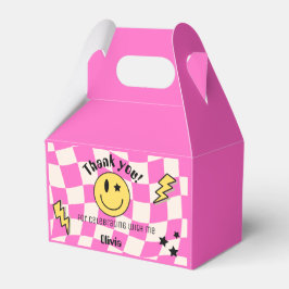 Preppy Roze Y2K Retro Glimlach Verjaardag Favoriet Bedankdoosjes