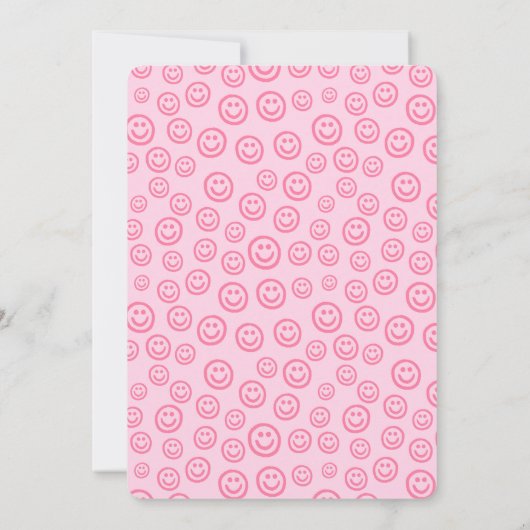 Preppy Roze Y2K Verjaardag Kaart (Achterkant)