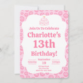 Preppy Roze Y2K Verjaardag Kaart (Voorkant)