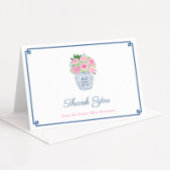 Preppy Rozen Ginger Pot Bruidsfeest Personalized Bedankkaart