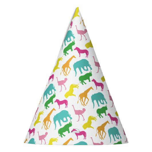 Preppy Safari Animal Girl Birthday Party Petten Feesthoedjes (Links)