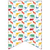 Preppy Safari Animal Silhouette Birthday Banner (Eerste vlag)