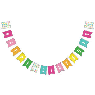 Preppy Safari Animal Silhouette Birthday Banner