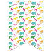 Preppy Safari Animal Silhouette Birthday Banner (Eerste vlag)