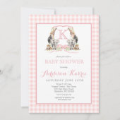Preppy Safari Baby shower Invitation Oerwoud Kaart (Voorkant)